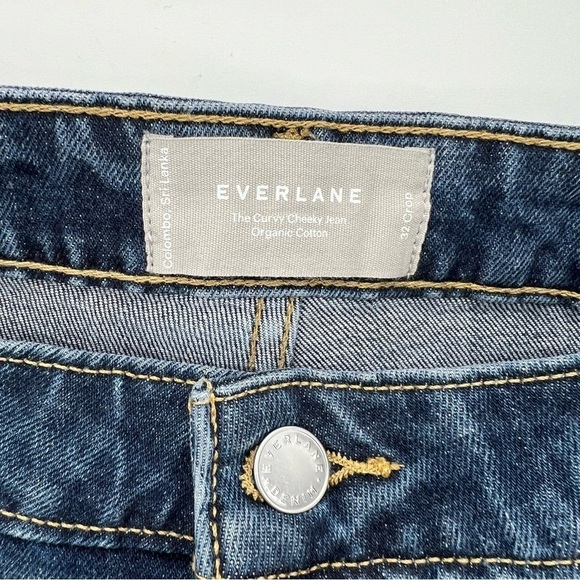 Everlane The Original Curvy Cheeky Straight Jean in Washed Midnight Size 32 Crop - Picture 7 of 15
